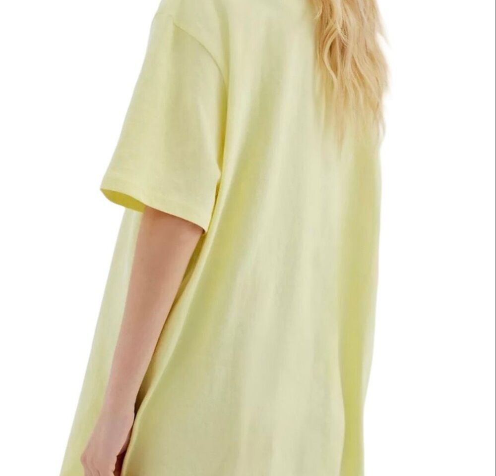 Urban Outfitters UO I Used To Care Oversized Graphic T Shirt Yellow M/L NEW - Picture 2 of 7